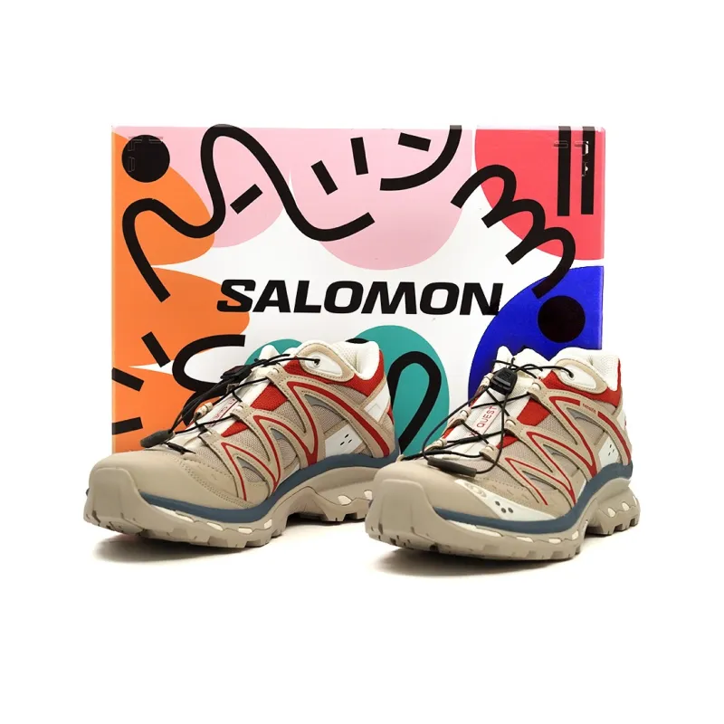 SALOMON XT Quest Cushioning Abrasion Resistant Breathable Low Top Casual Running Shoes Unisex Beige Umber-0