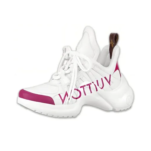 LOUIS VUITTON Archlight 1.0 Casual Shoes Women's Low-Top White/Rose Red