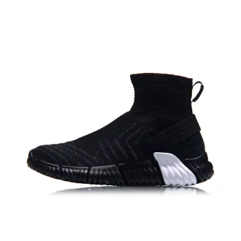 LiNing Goku Lightweight, Breathable Coverage High Top Casual Shoes Women's Black