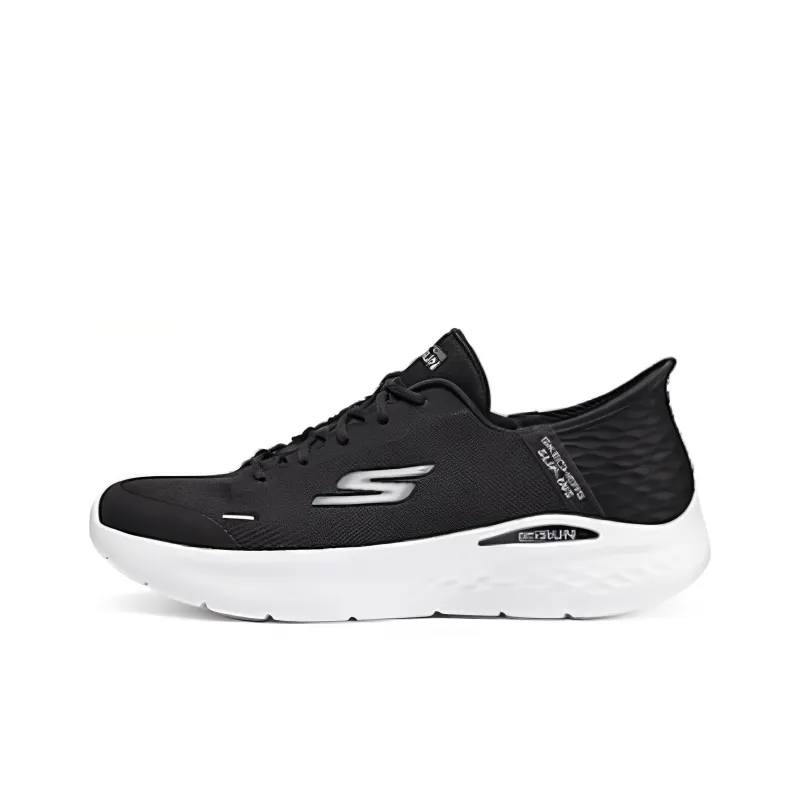 Skechers Slip Ins Anti Slip Wear Resistant Low Top Slip Ins Technology Running Shoes Men's Black White-0