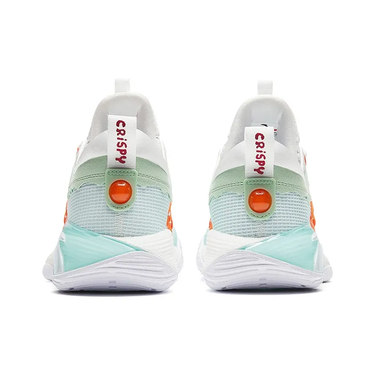 Anta ZUP Series Cushioning Anti Slip And Wear Resistant Low Top Basketball Shoes Men's Orange Green-3