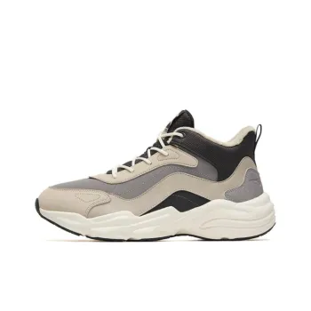Anta Walker Warm Slip Resistant Mid Top Sports Casual Shoes Sandstorm Gray