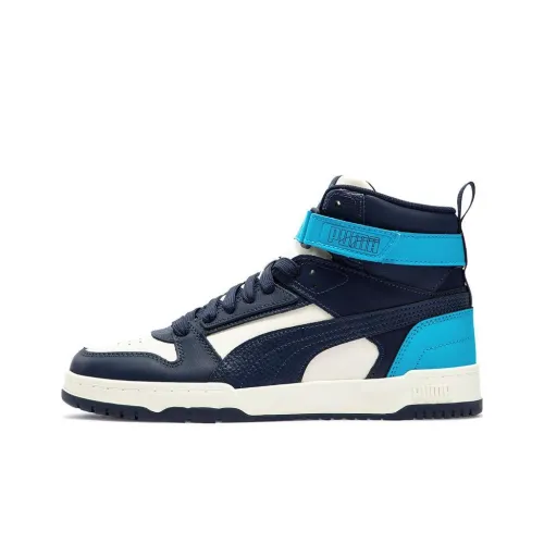 PUMA RBD Game Skateboard Shoes Unisex High-Top Blue/White