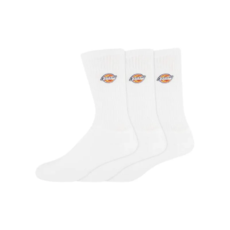 Dickies Mid-Calf Socks Men's 3 Pack White-0