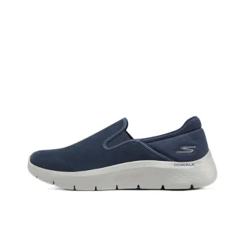 Skechers Go Walk Fle Cushioned Anti Slip And Wear Resistant Lightweight Low Top Casual Shoes Men's Navy