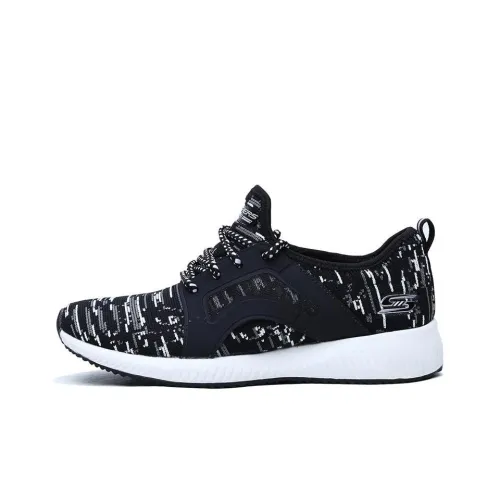 Skechers Bob's Squad Slip-Resistant Breathable Low-Top Sports Casual Shoes Women's Black White