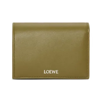 LOEWE Bright Nappa Calfskin Wallet Men's Olive