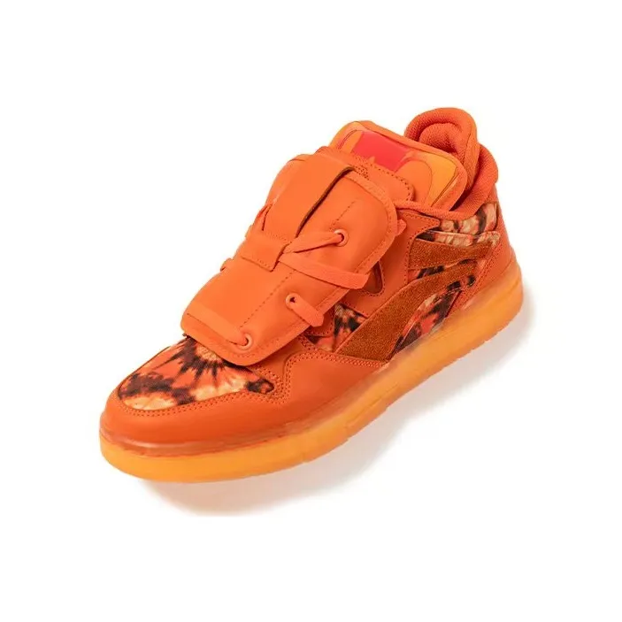 BURNIN x LiNing Wave Pro Anti Slip Wear Resistant Low Top Skateboard Shoes Men's Orange-2