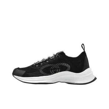 GUCCI RUN Low Top Casual Shoes Men's Black White