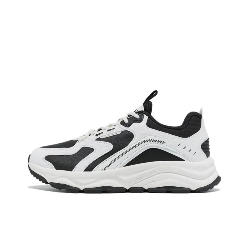 XTEP Chibi 1.0 Cushioning, Wear Resistant Low Top Sports Casual Shoes Men's Black White-0