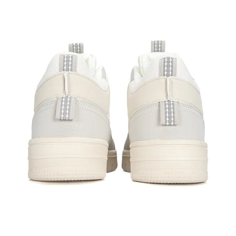XTEP Alfalfa White Mid Top Skateboard Shoes Men's Dove Gray White-3