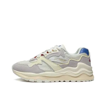 LiNing 001 Mountains And Seas Anti Slip Wear Resistant Low Top Sports Casual Shoes Women's Ecru Custard