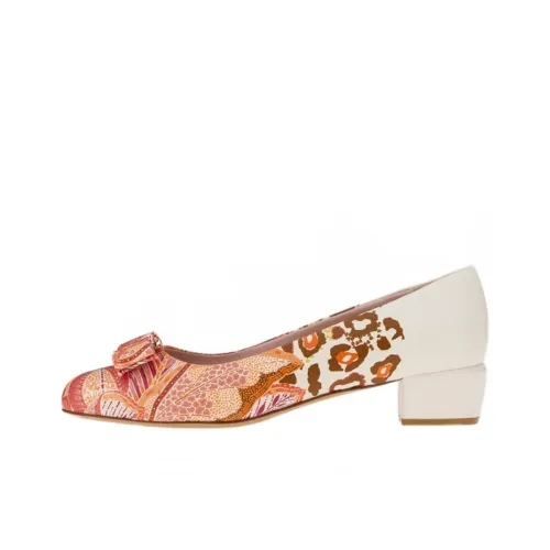 Ferragamo Vara High Heels Women's Orange Pink