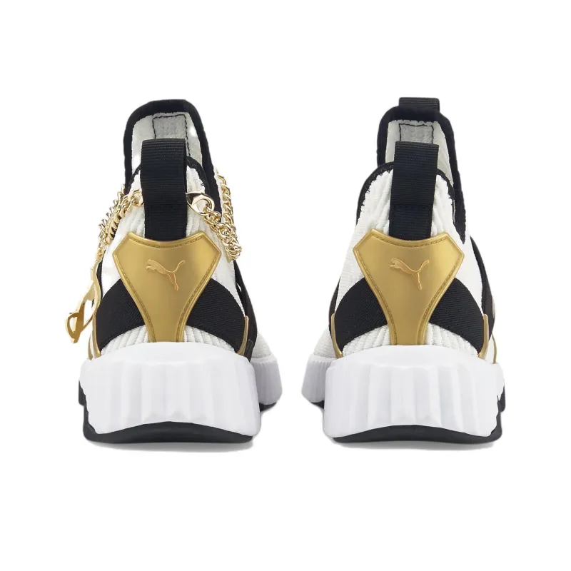 PUMA X Baby Phat Defy Mid 'White Black Gold' Women's-4