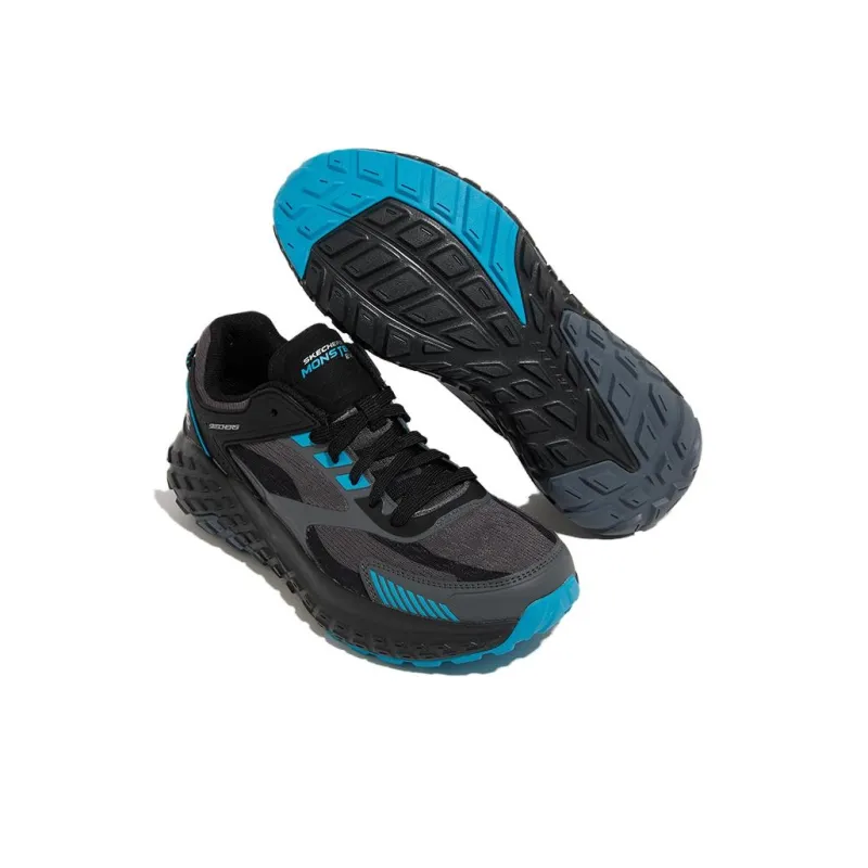 Skechers Sport Cushioning Slip Resistant Breathable Lightweight Support Coverage Low Top Casual Shoes Men's Black Blue-3