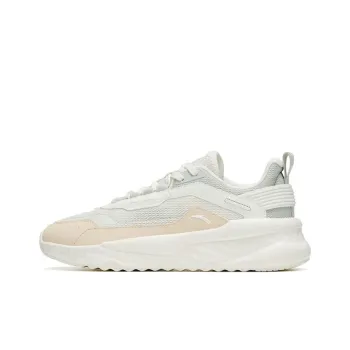 Anta Uninhibited Cushioning Anti Slip And Wear Resistant Low Top Sports Casual Shoes Women's White Gray Green
