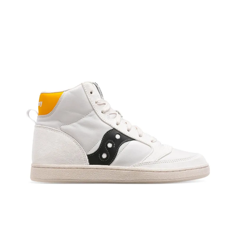 Saucony Jazz Court High White Black Yellow-1