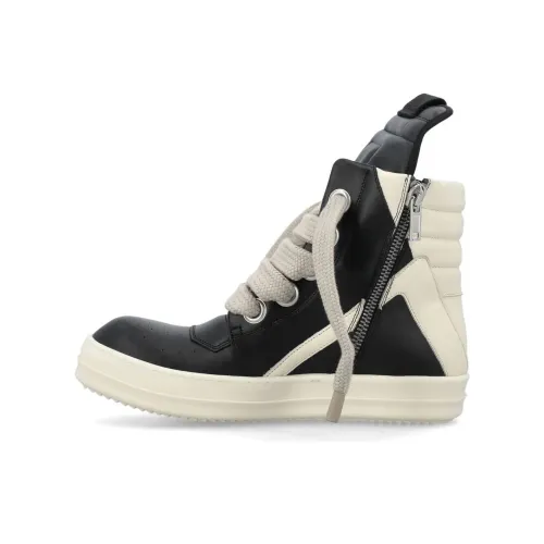 RICK OWENS GeoBasket Oversized Eylet Black White