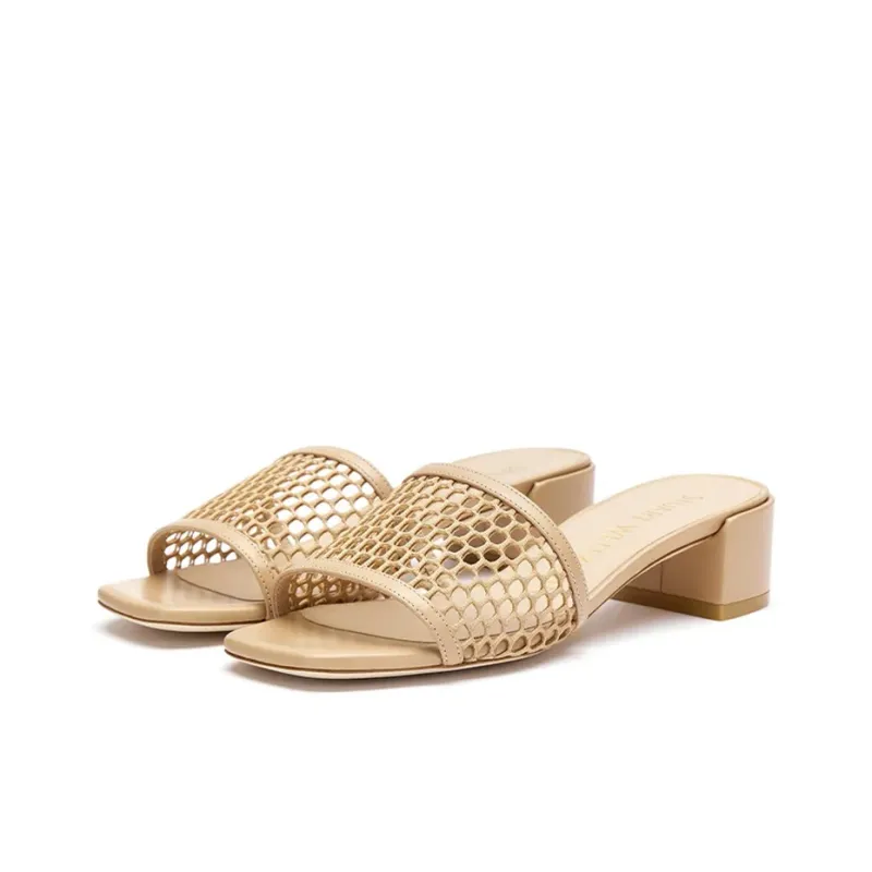 Stuart Weitzman/SW Cayman Slide Slippers Women's Nude Pink-2