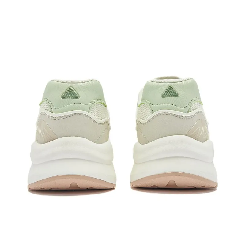 QIAODAN Anti Slip Wear Resistant Low Top Casual Shoes Women's Beige Green-3