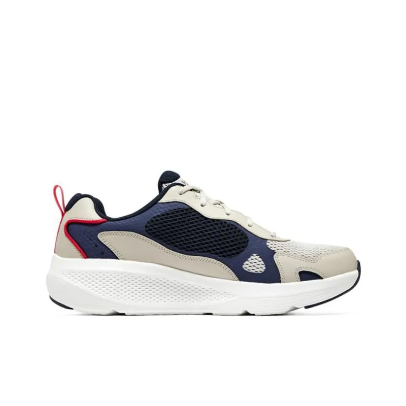 Skechers GO RUN Elevate Cushioned Slip Resistant Breathable Rebound Low Top Casual Running Shoes Men's Blue Gray-1