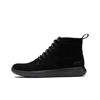 Skechers GO WALK City Ankle Boots Men All Black
