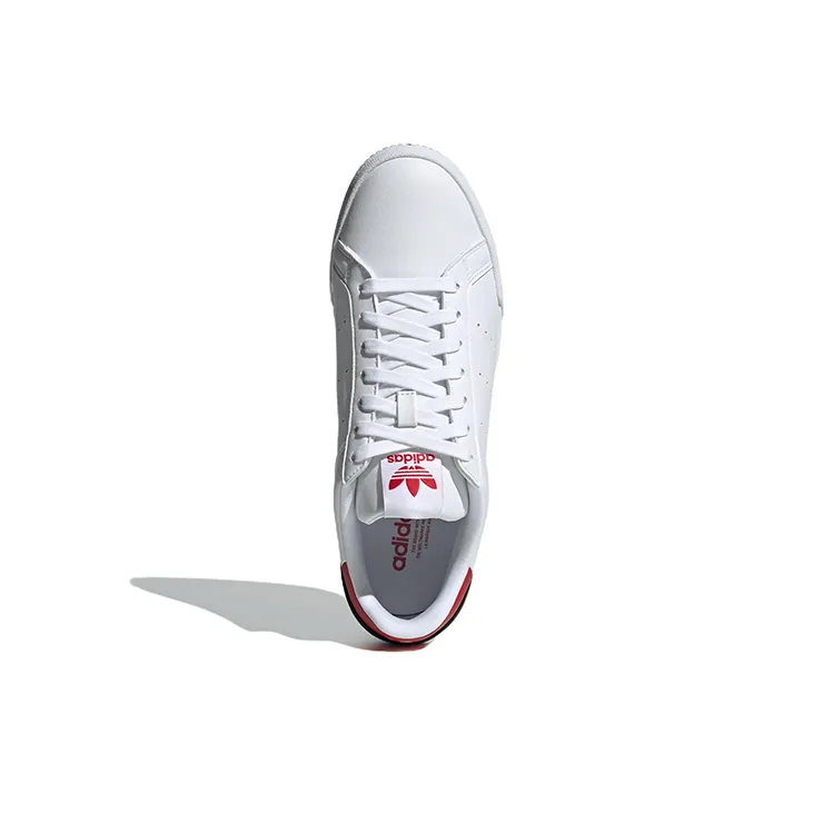 Adidas Originals Court Tourino Slip Resistant Cushioning Wear Resistant Low Top Skateboard Shoes Unisex White Red-3