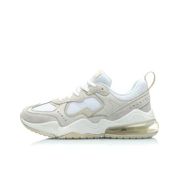 LiNing CF Counterflow Neon Source Cushioned Slip Resistant Low Top Sports Casual Shoes Women's Ecru