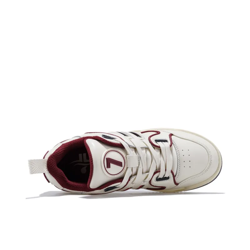LINSHUHAO x Palladium Pallaslam Anti Slip And Wear Resistant Lightweight Low Top Skateboard Shoes Men's White Red-2