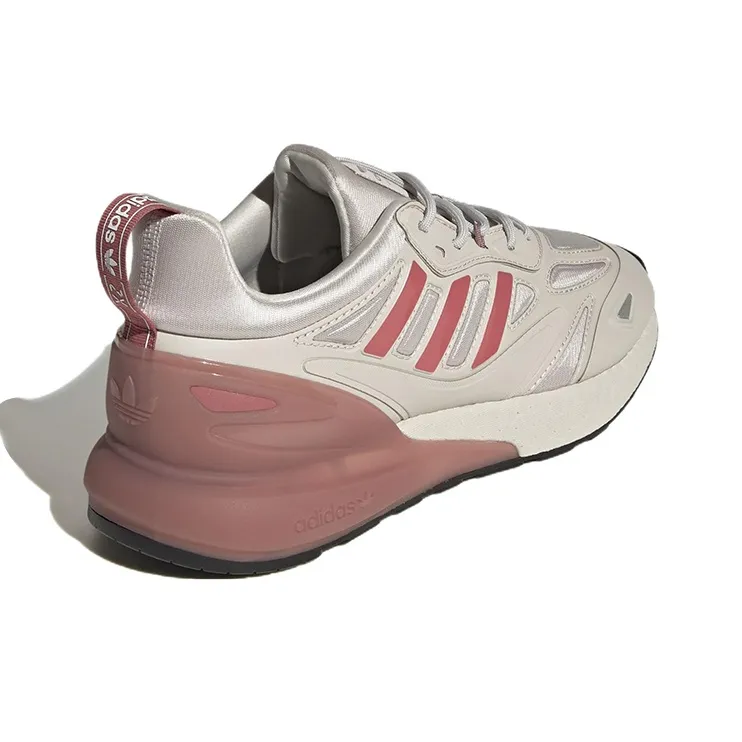 Adidas Originals ZX 22 Boost 2.0 Lightweight Wear-resistant And Non-slip Low-Top Running Shoes Women's Gray Red-3