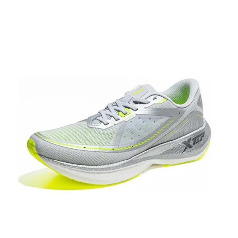 XTEP 260 1.0 Cushioned Wear Resistant Breathable Low Top Running Shoes Men's Gray Silver-1