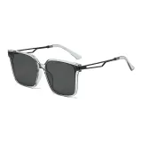 Transparent Gray Frame with Black Gray Lens