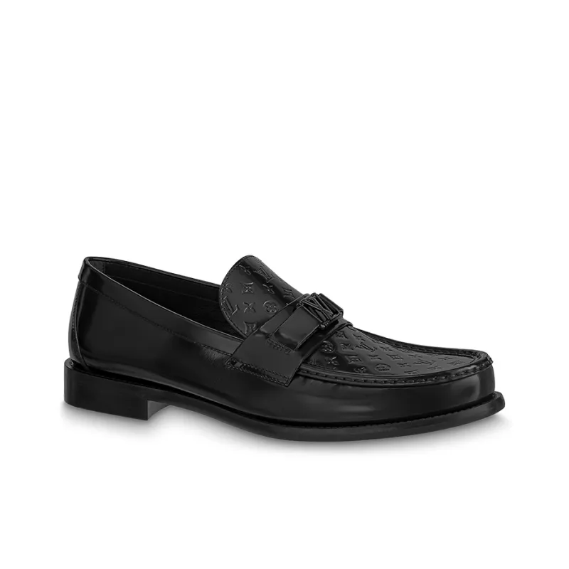 LOUIS VUITTON Major Loafers 'Black With Top Monogram'-1