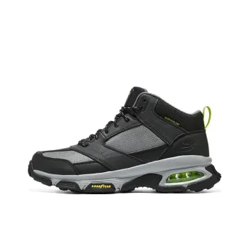 Skechers SKECH-AIR Envoy Cushioning Impact-Resistant High-Top Outdoor Shoes Black Gray