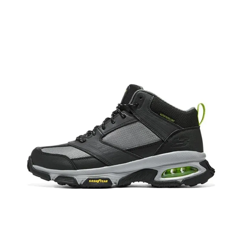 Skechers SKECH-AIR Envoy Cushioning Impact-Resistant High-Top Outdoor Shoes Black Gray-0