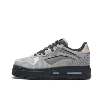 LiNing Future C1 Abrasion Resistant Breathable Low Top Skateboard Shoes Women's Gray