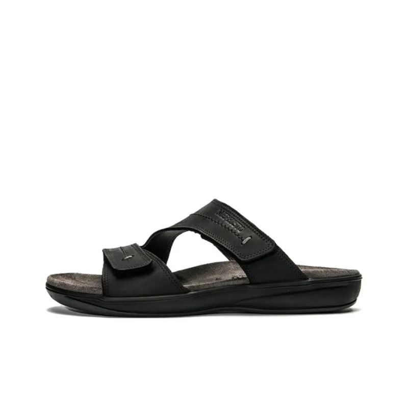 MEPHISTO Slide Slippers Men Black/Brown-0
