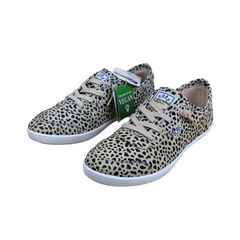 Skechers Bobs Skateboard Shoes Women's Low-Top Leopard Print-2