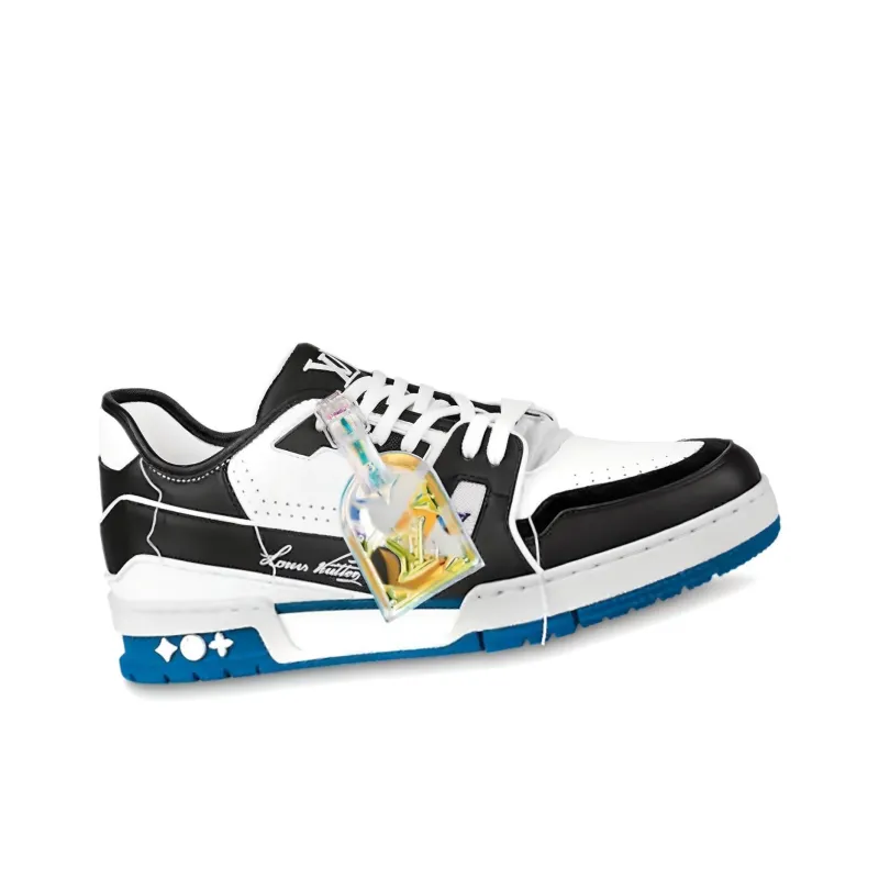 LOUIS VUITTON Lv Trainers Black Blue WHite'-1