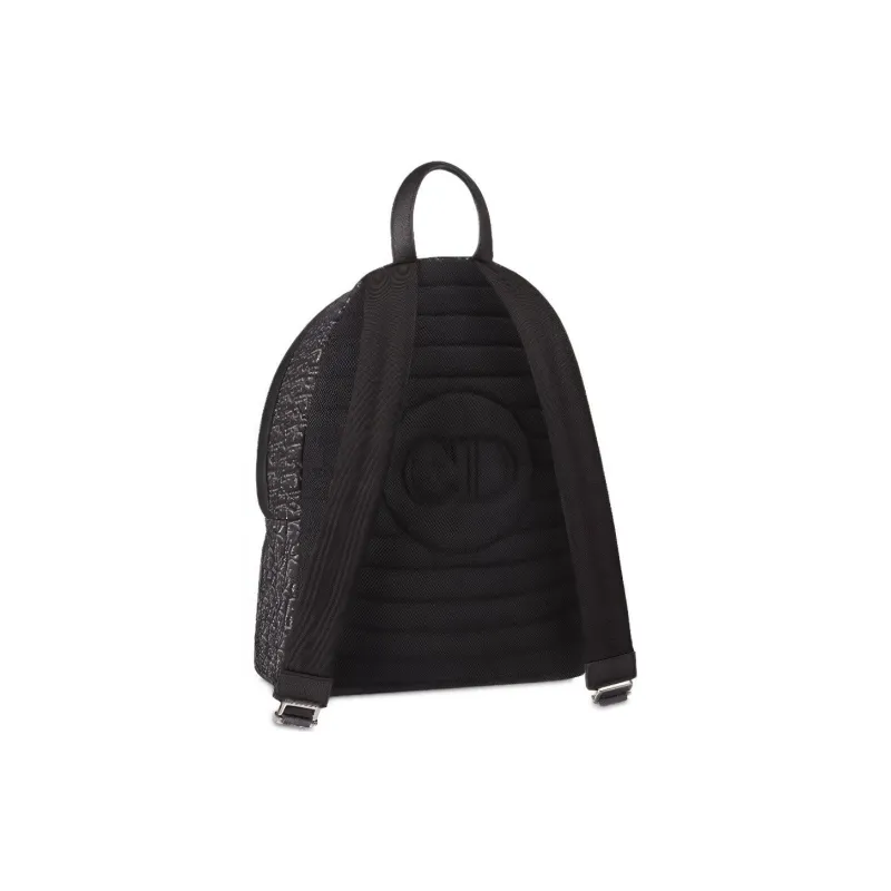 DIOR Cow Leather Backpack Men's Black-2