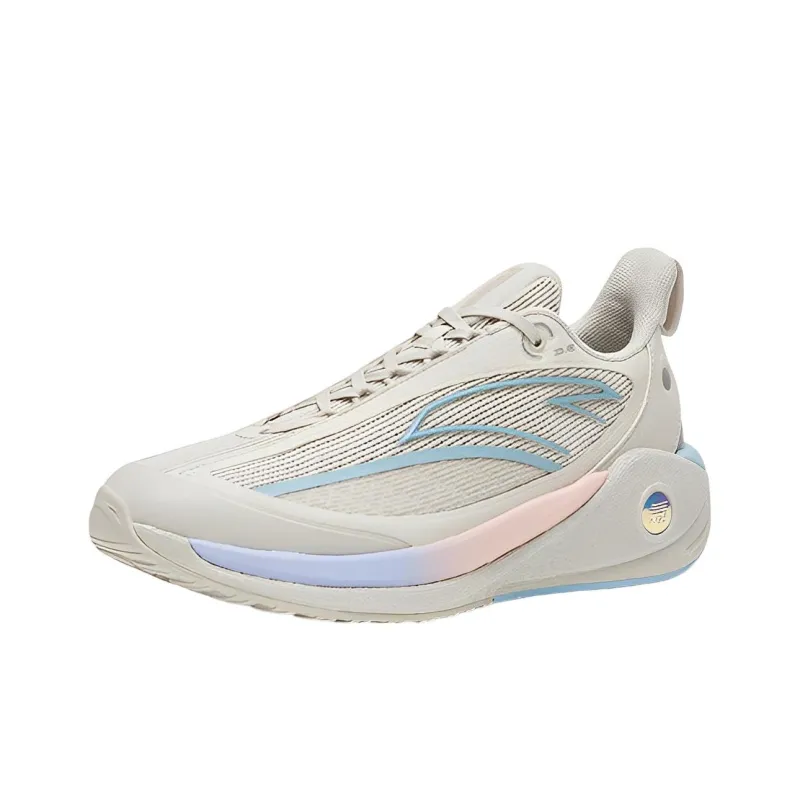 Anta C37 3.0 Anti Slip And Wear Resistant Breathable Low Top Running Shoes Women's Gray Blue Pink-2