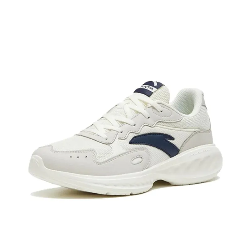 Anta Nebula Cushioning, Slip Resistant, And Abrasion Resistant Low Top Casual Running Shoes Men's White Gray Blue-2