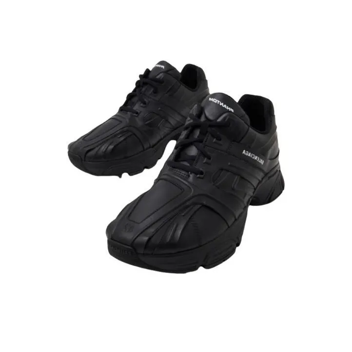 Balenciaga Phantom Sneakers 'Black Leather''-3
