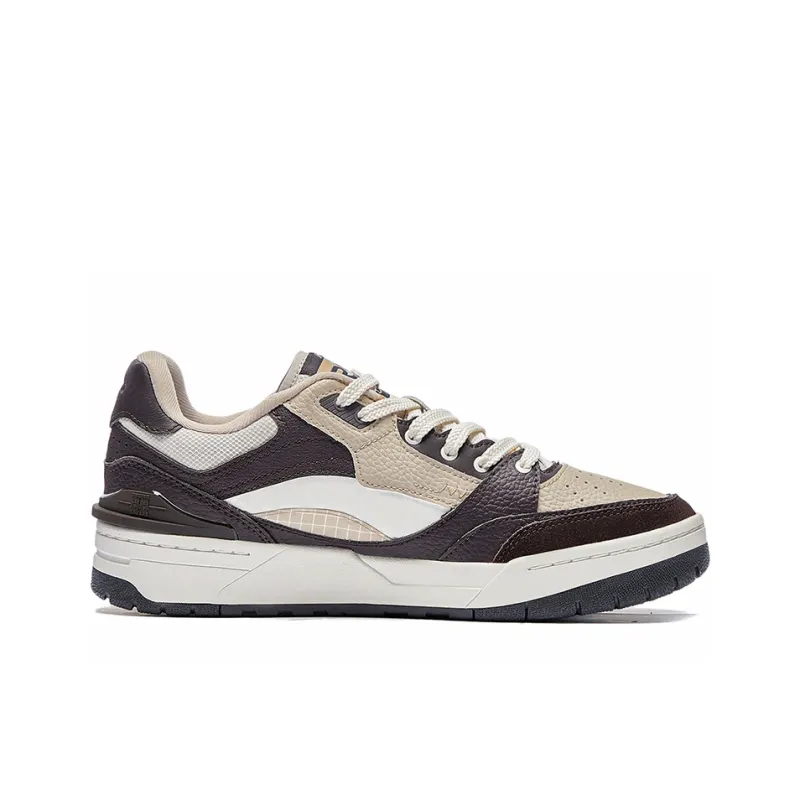 LiNing RSR 101 Anti-Slip And Wear-Resistant Lightweight Low-Top Skateboard Shoes Men's Coffee Brown-1