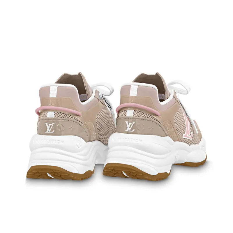 LOUIS VUITTON Run 55 Sneakers 'Tan Pink' Women's-3