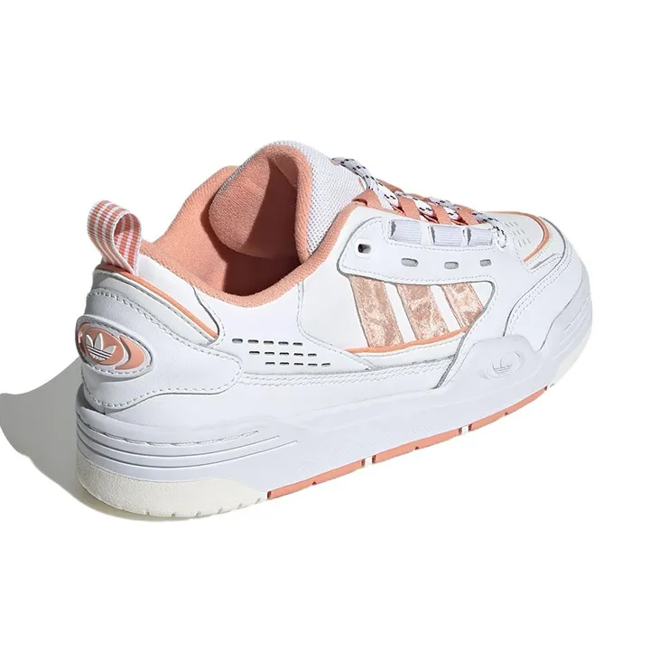 Adidas Originals Adi2000 Lightweight And Wear resistant Low Top Skateboard Shoes Women's White Pink-3