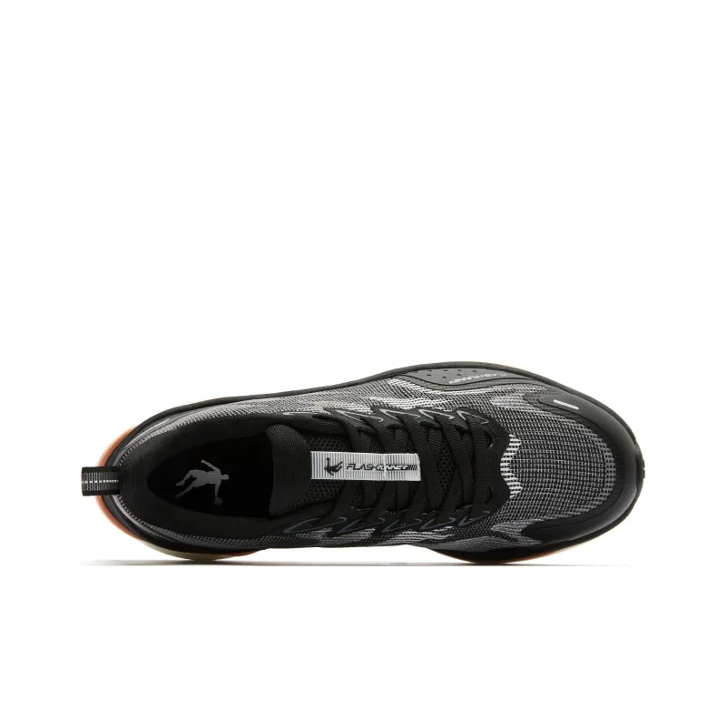 QIAODAN No Fear Cushioning Anti Slip And Wear Resistant Low Top Running Shoes Women's Black White-3
