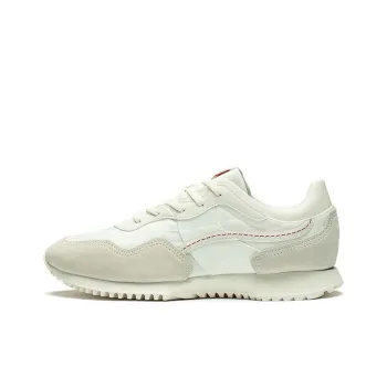 LiNing CF Linen Woven Durable Breathable Low Top Sports Casual Shoes Women's Cream White