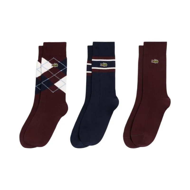 LACOSTE Mid-Calf Socks Men's 3 Pack-0