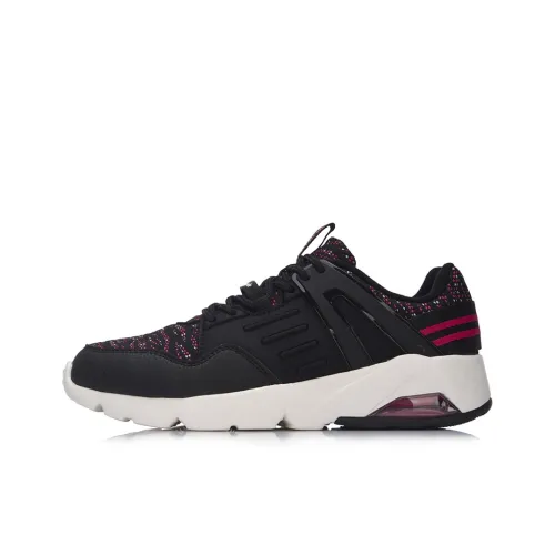 LINING Bubble Casual Shoes Women's Low-Top Black/Red